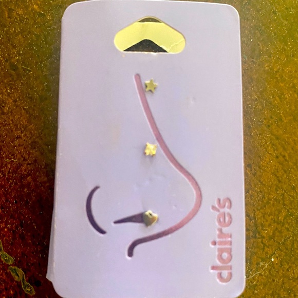 💜CLAIRE’S💜 3-PC SET OF NOSE STUDS👃 - Picture 3 of 4